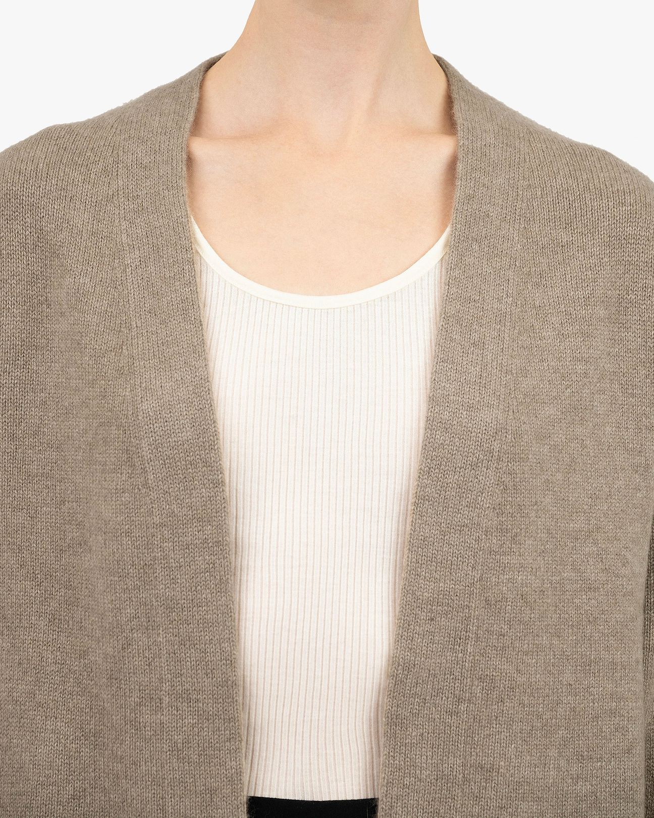 Women's Dolomiti Cashmere Cardigan - Taupe | MaisonCashmere