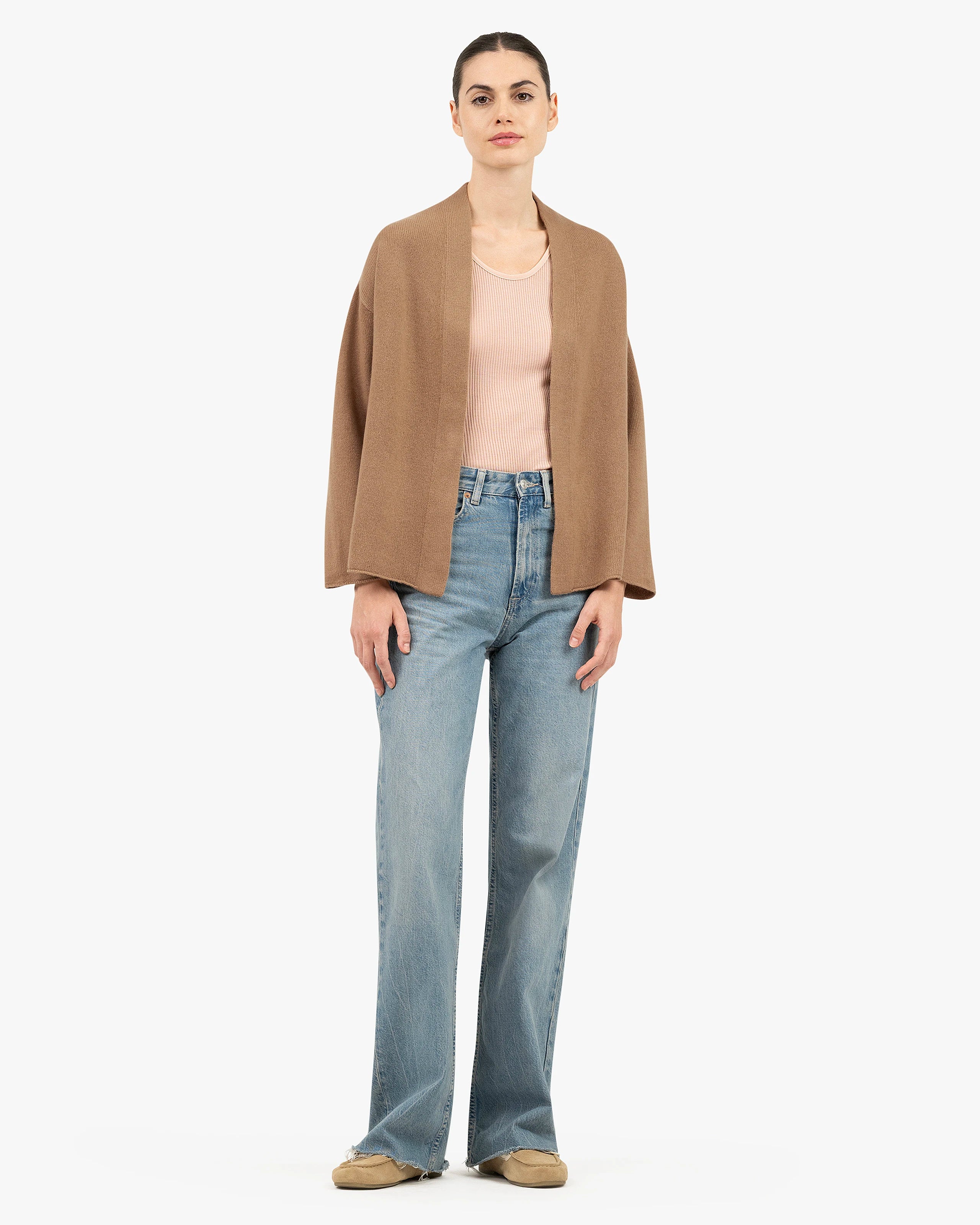 Women's Dolomiti Cardigan - Camel Cashmere