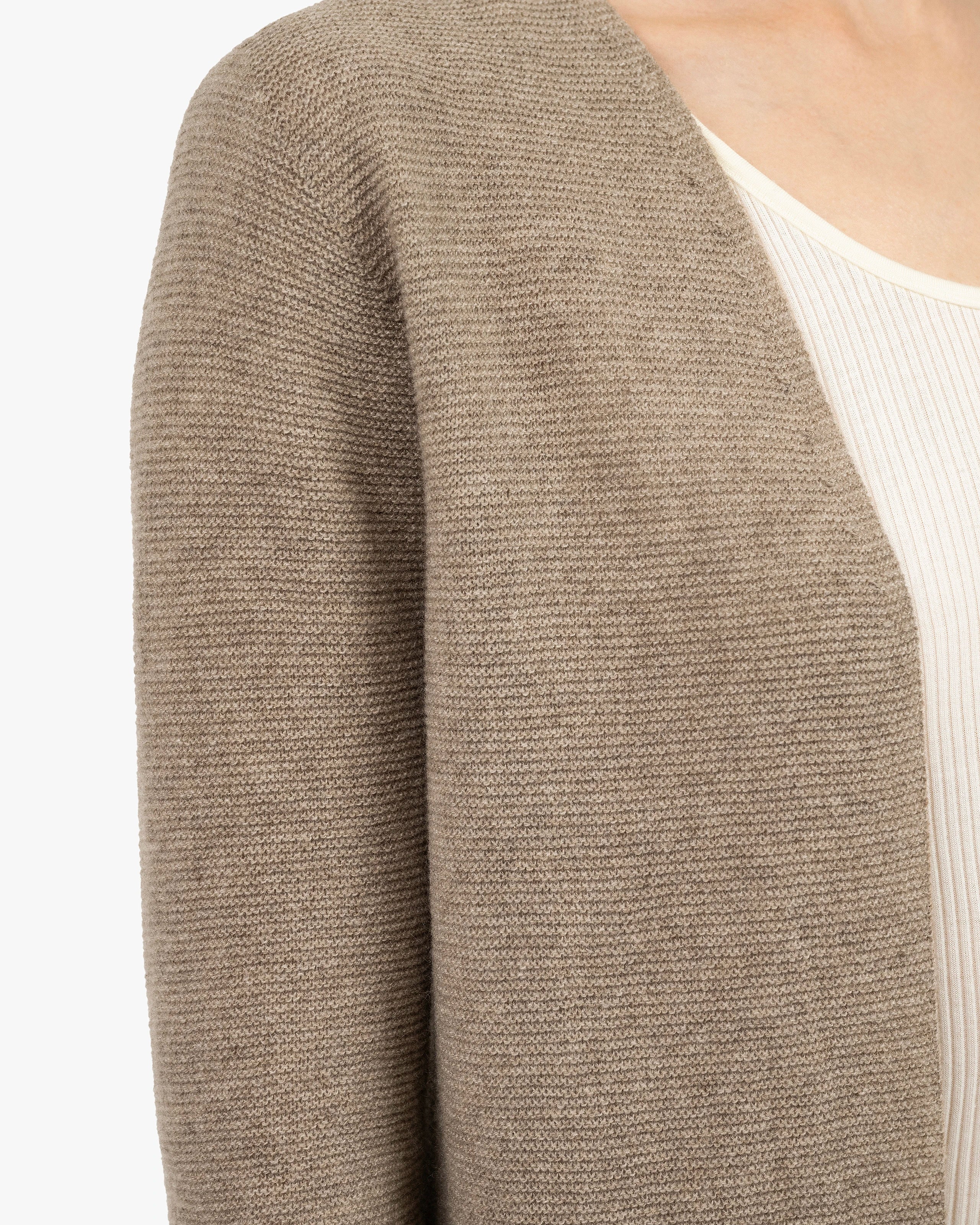 Soffio Cardigan - Taupe Cashmere