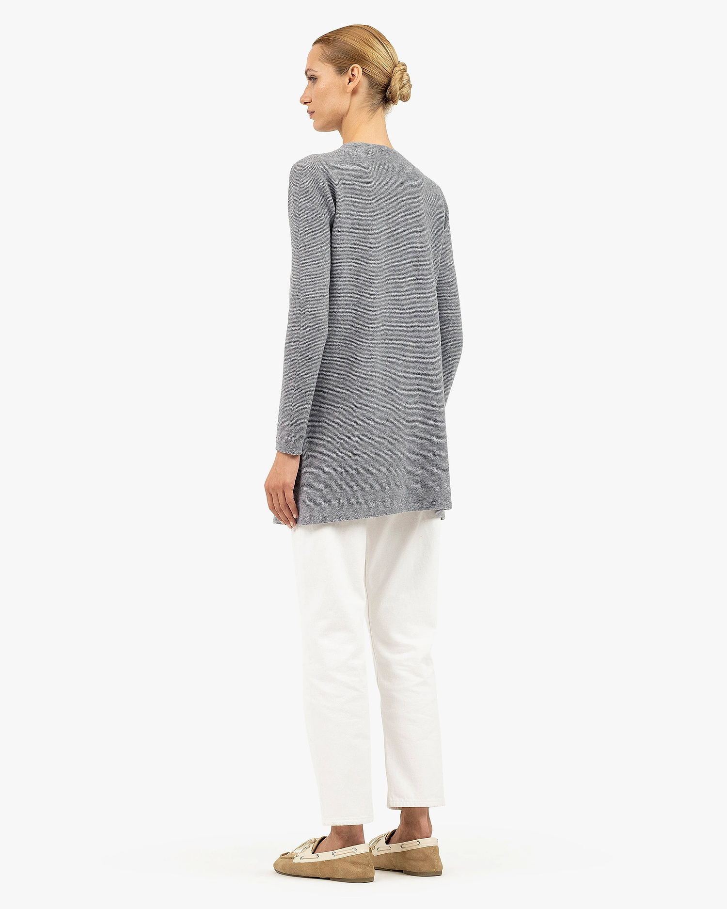 Soffio Cardigan - Medium Grey Cashmere