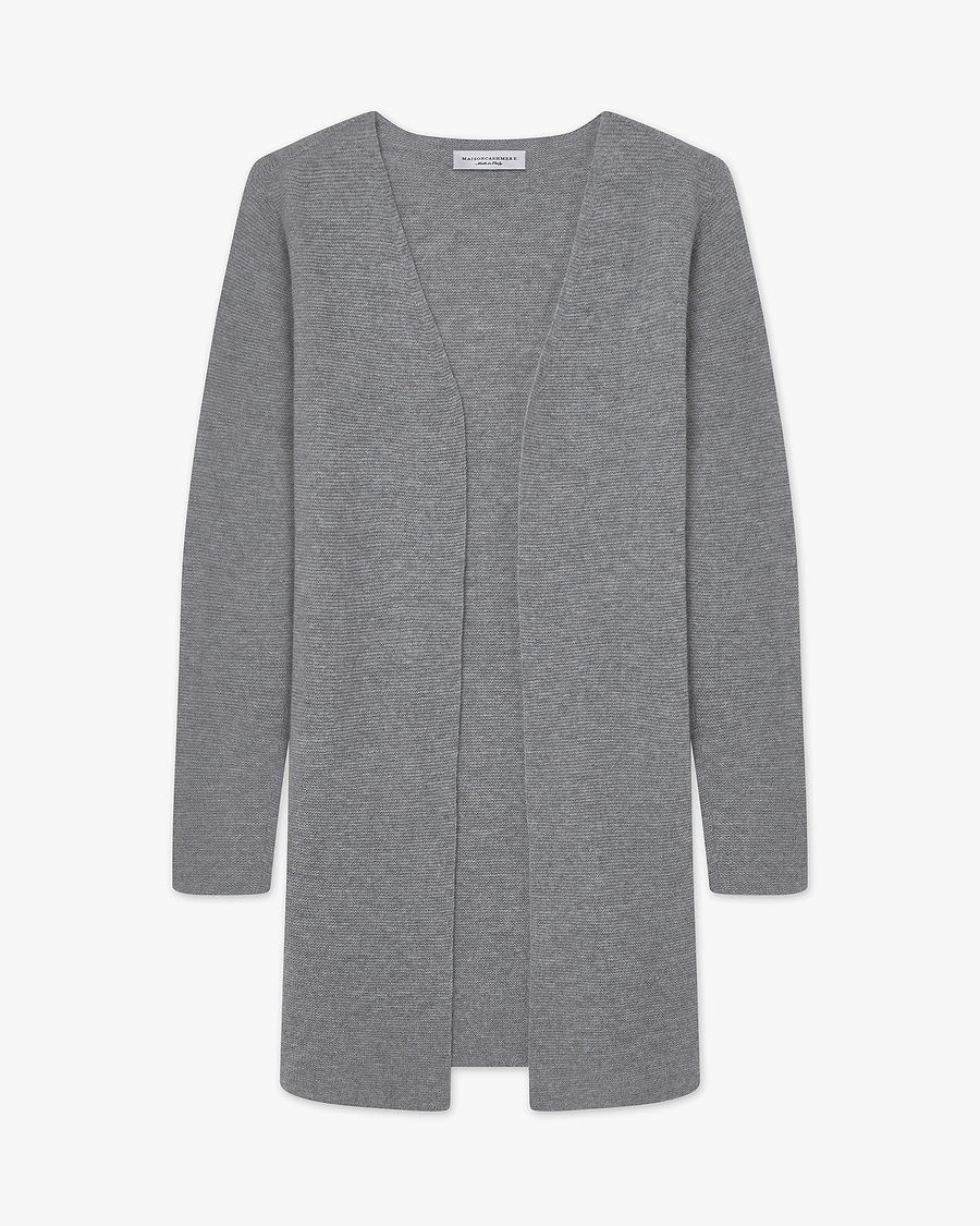 Soffio Cardigan - Medium Grey Cashmere