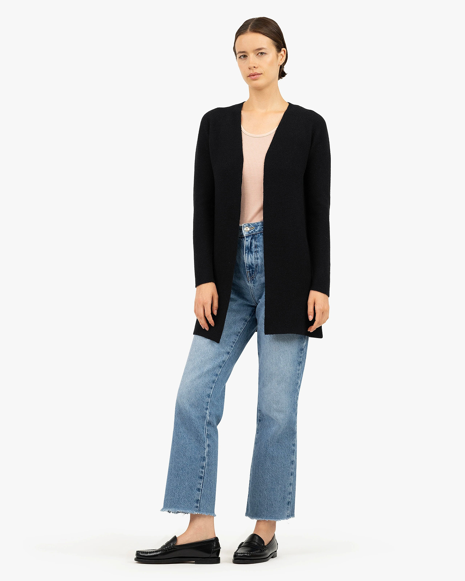 Soffio Cardigan - Black Cashmere