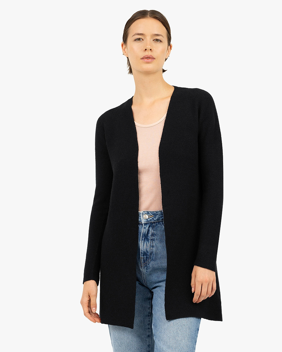 Soffio Cardigan - Black Cashmere