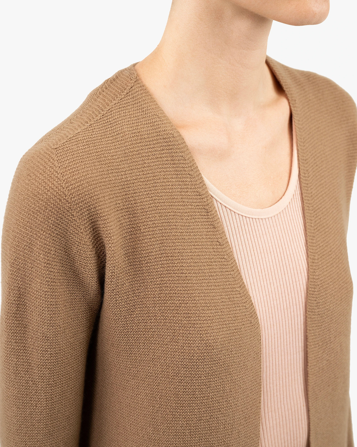 Soffio Cardigan - Camel Cashmere