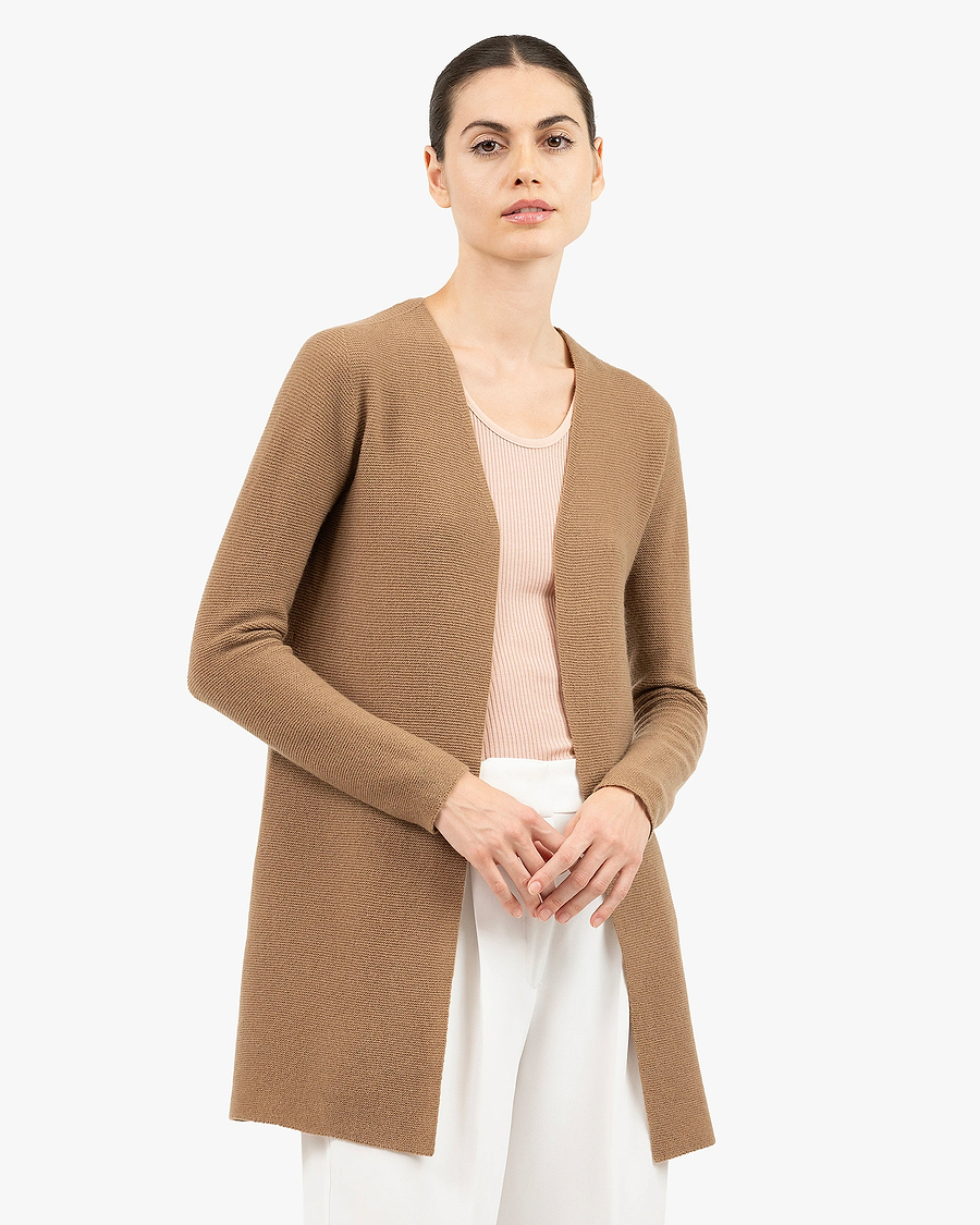 Soffio Cardigan - Camel Cashmere
