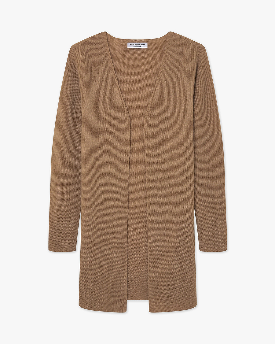 Soffio Cardigan - Camel Cashmere