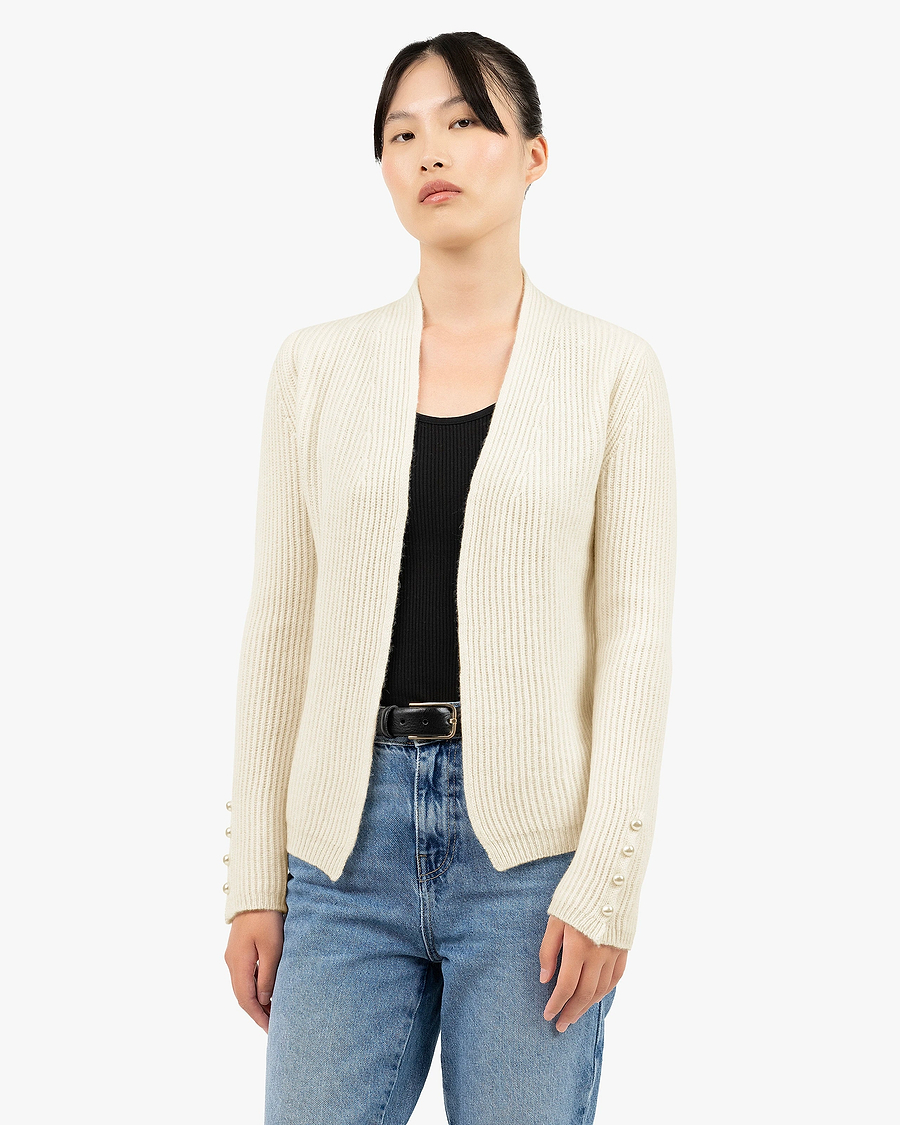 Sorapis Cardigan - White Cashmere