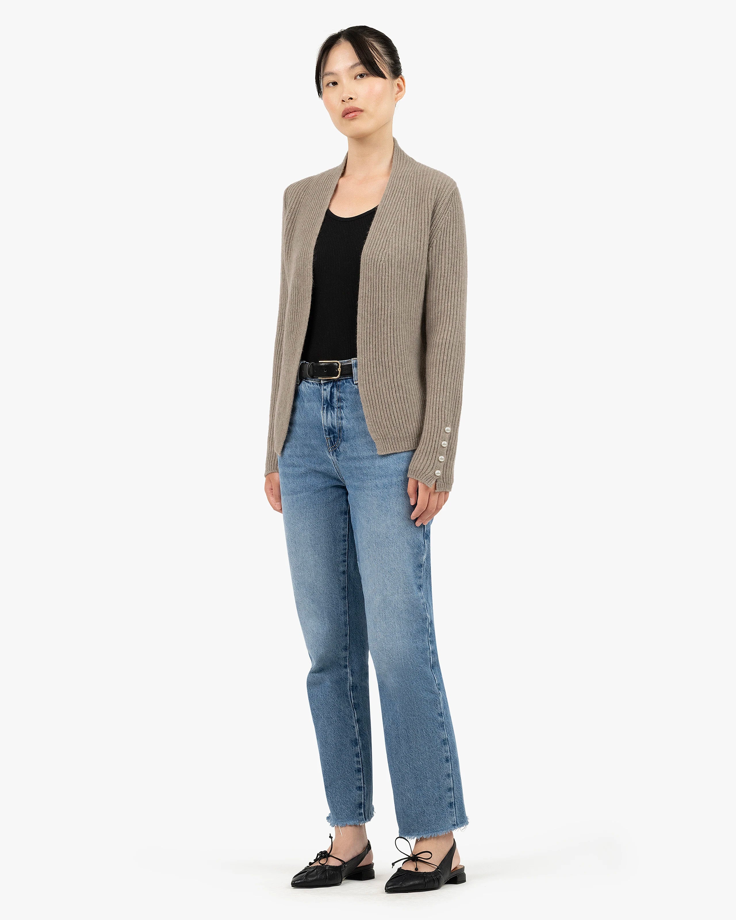 Sorapis Cardigan - Taupe Cashmere