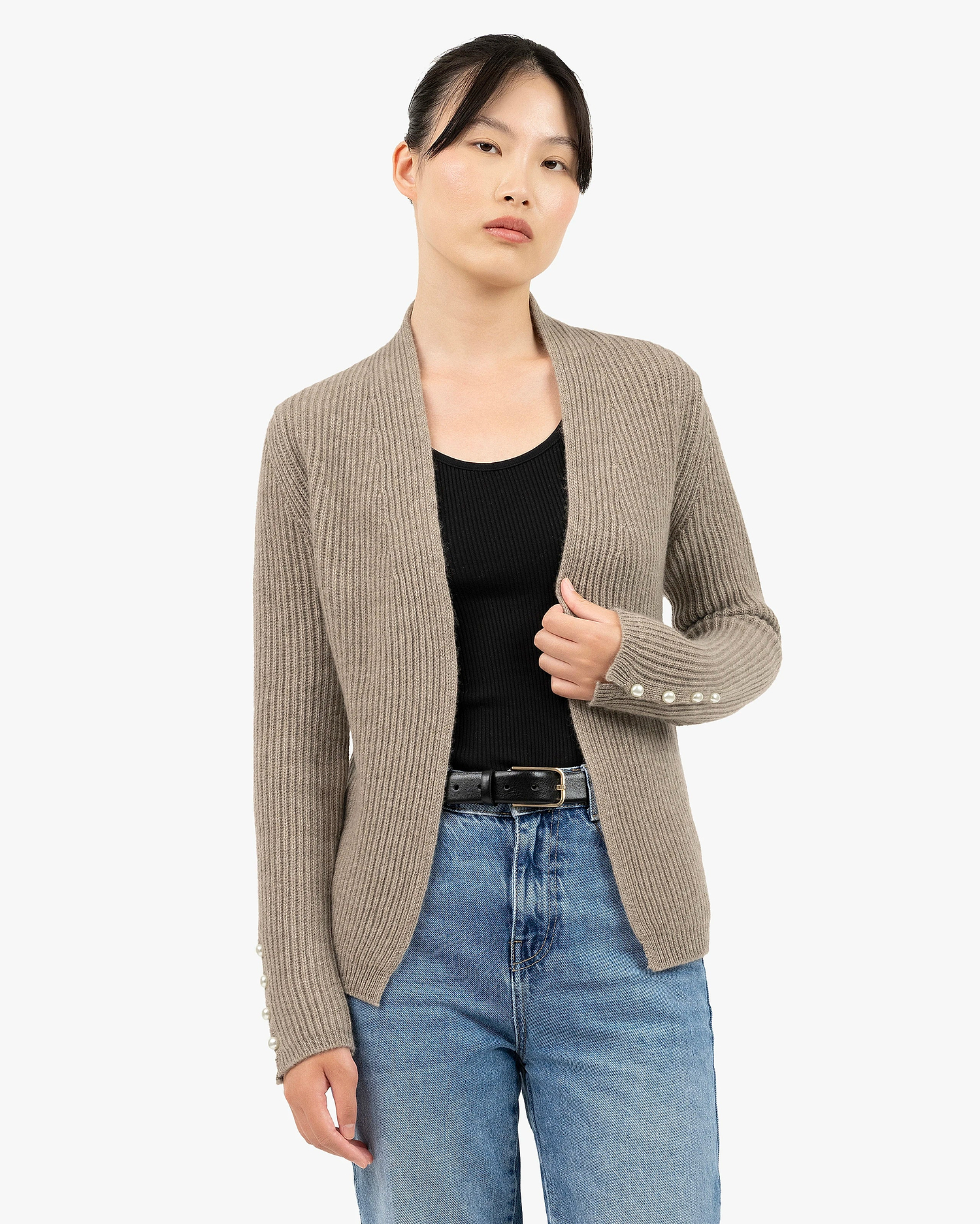 Sorapis Cardigan - Taupe Cashmere
