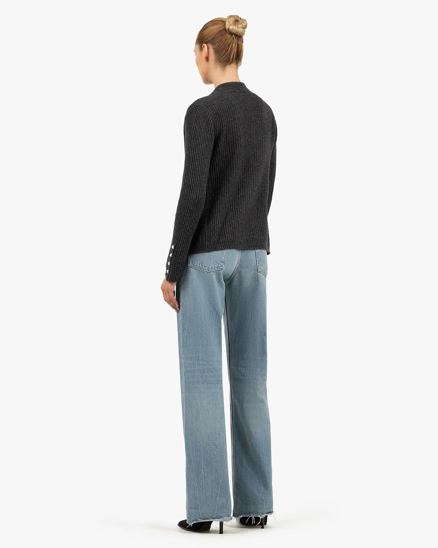 Sorapis Cardigan - Charcoal Cashmere