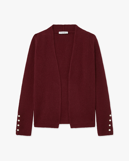 Sorapis Cardigan - Bordeaux Cashmere