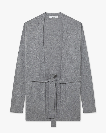 Women's Velia Cardigan - Medium Grey Cashmere