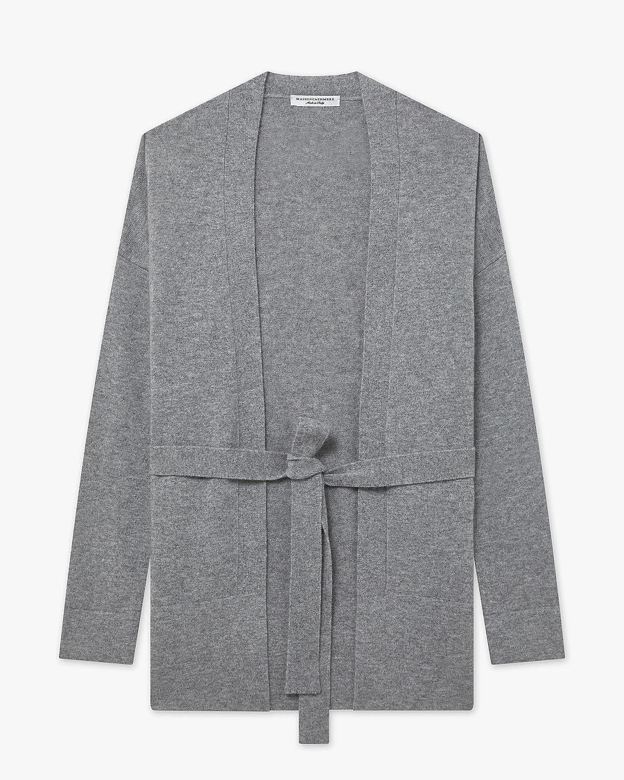 Women's Velia Cardigan - Medium Grey Cashmere