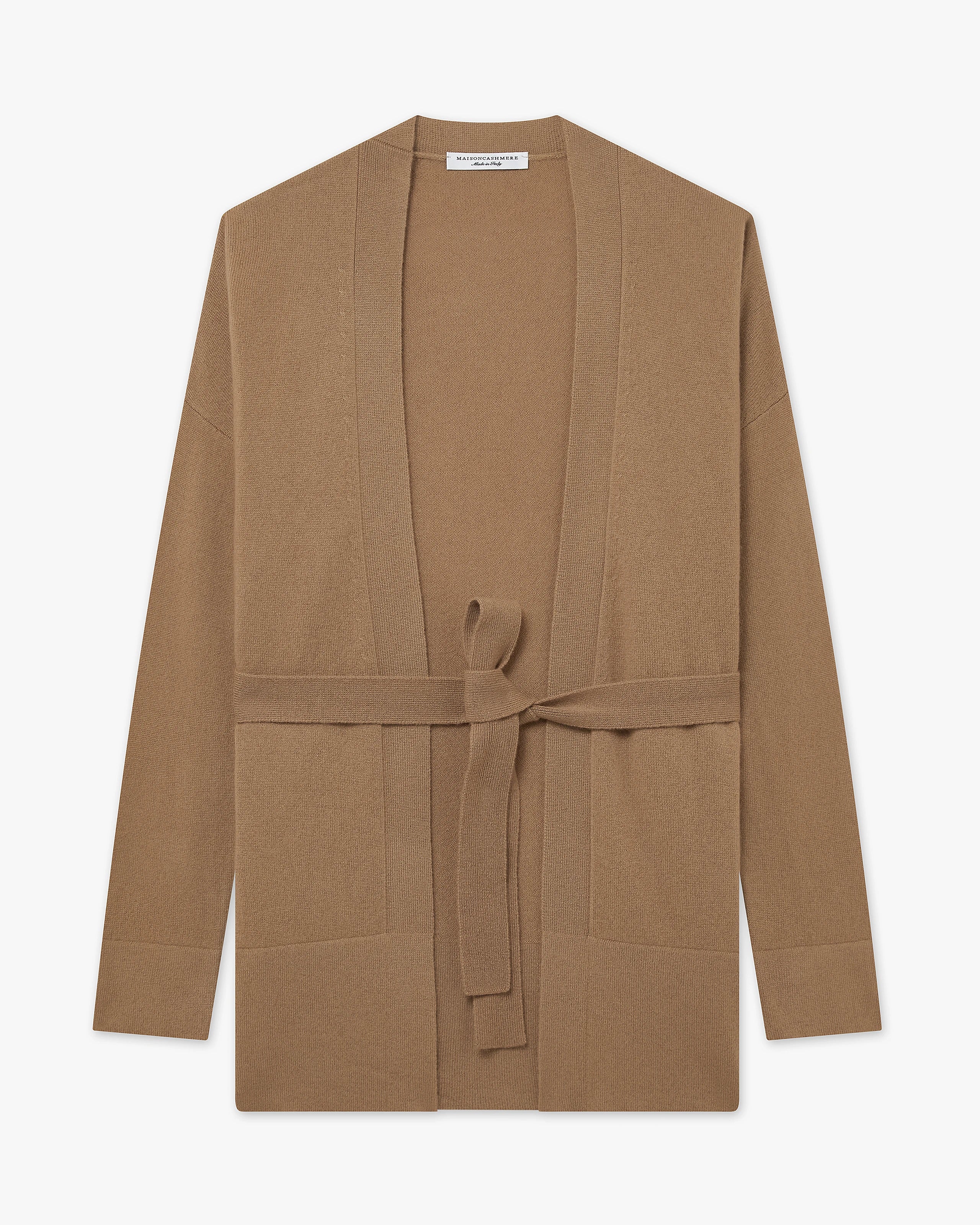 Women's Velia Cardigan - Camel Cashmere