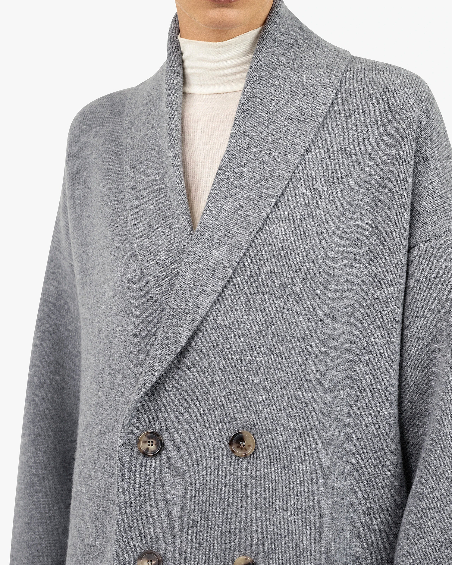 Women's Rialto Coat Cardigan - Medium Grey Cashmere