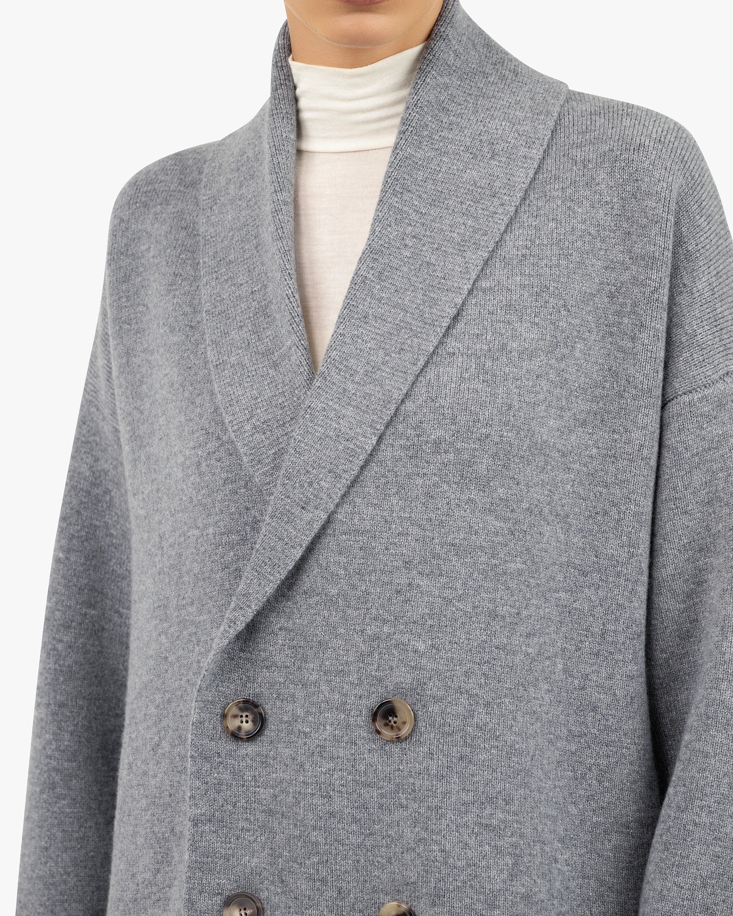 Women's Rialto Coat Cardigan - Medium Grey Cashmere