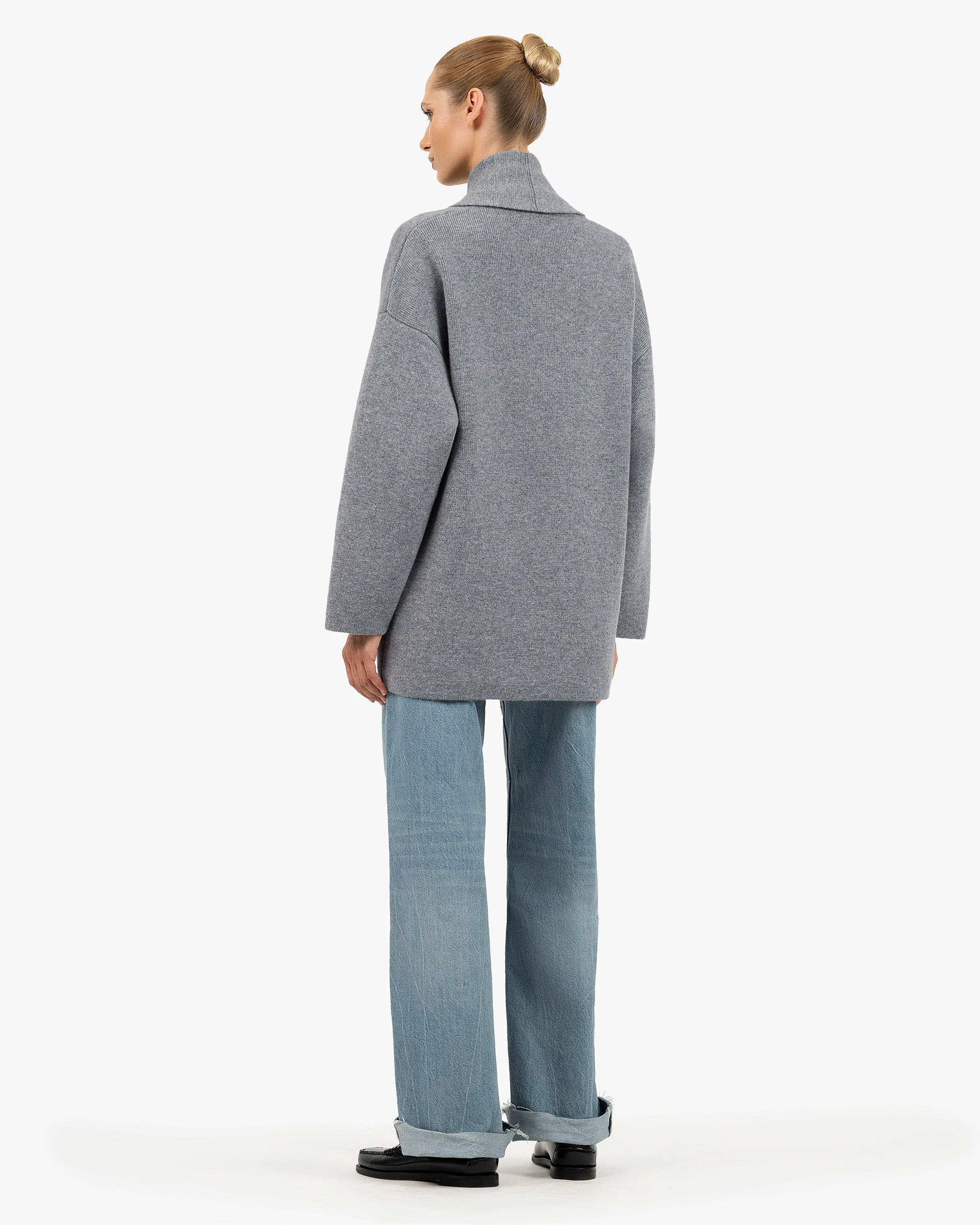 Women's Rialto Coat Cardigan - Medium Grey Cashmere