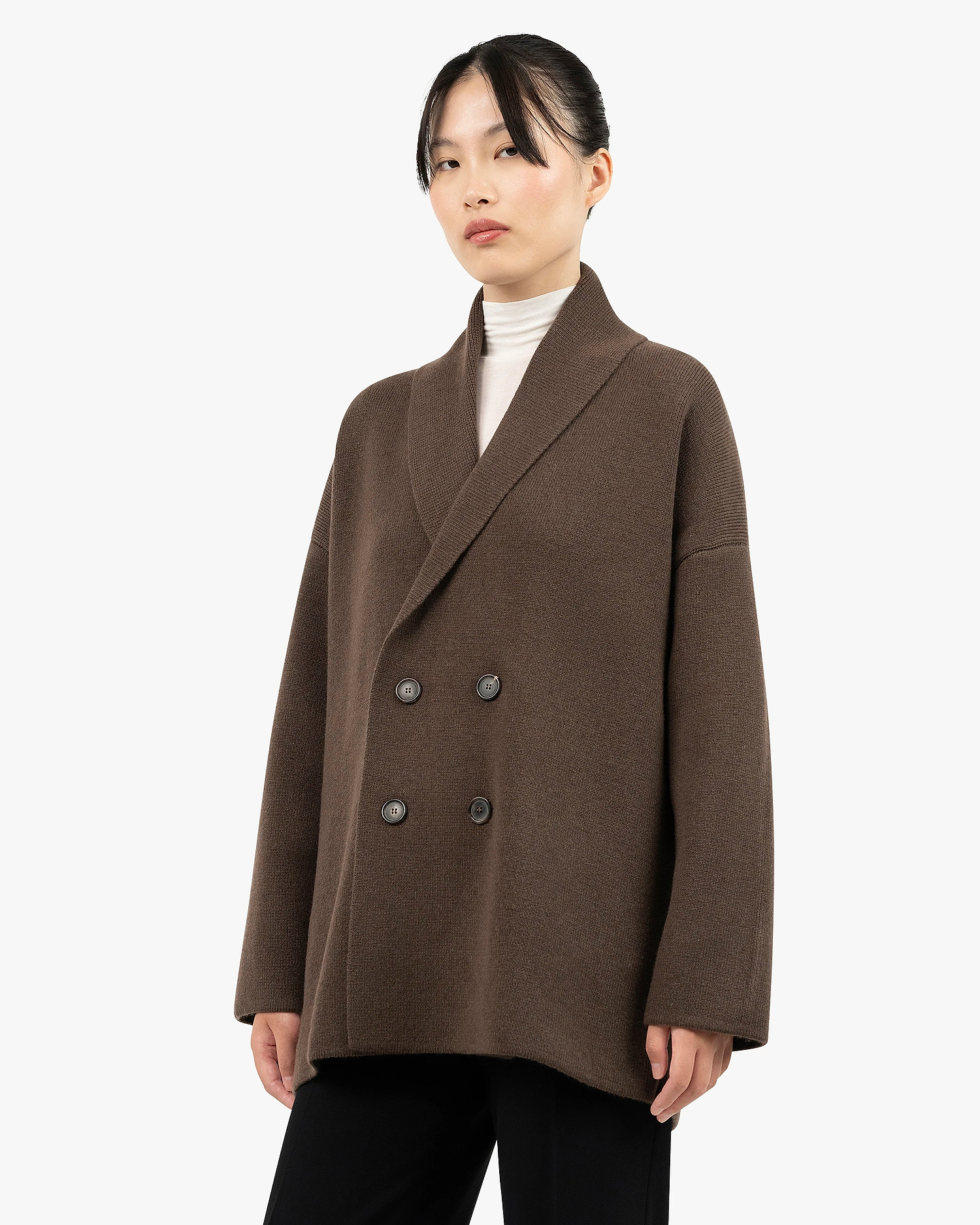 Women's Rialto Coat Cardigan - Brown Cashmere