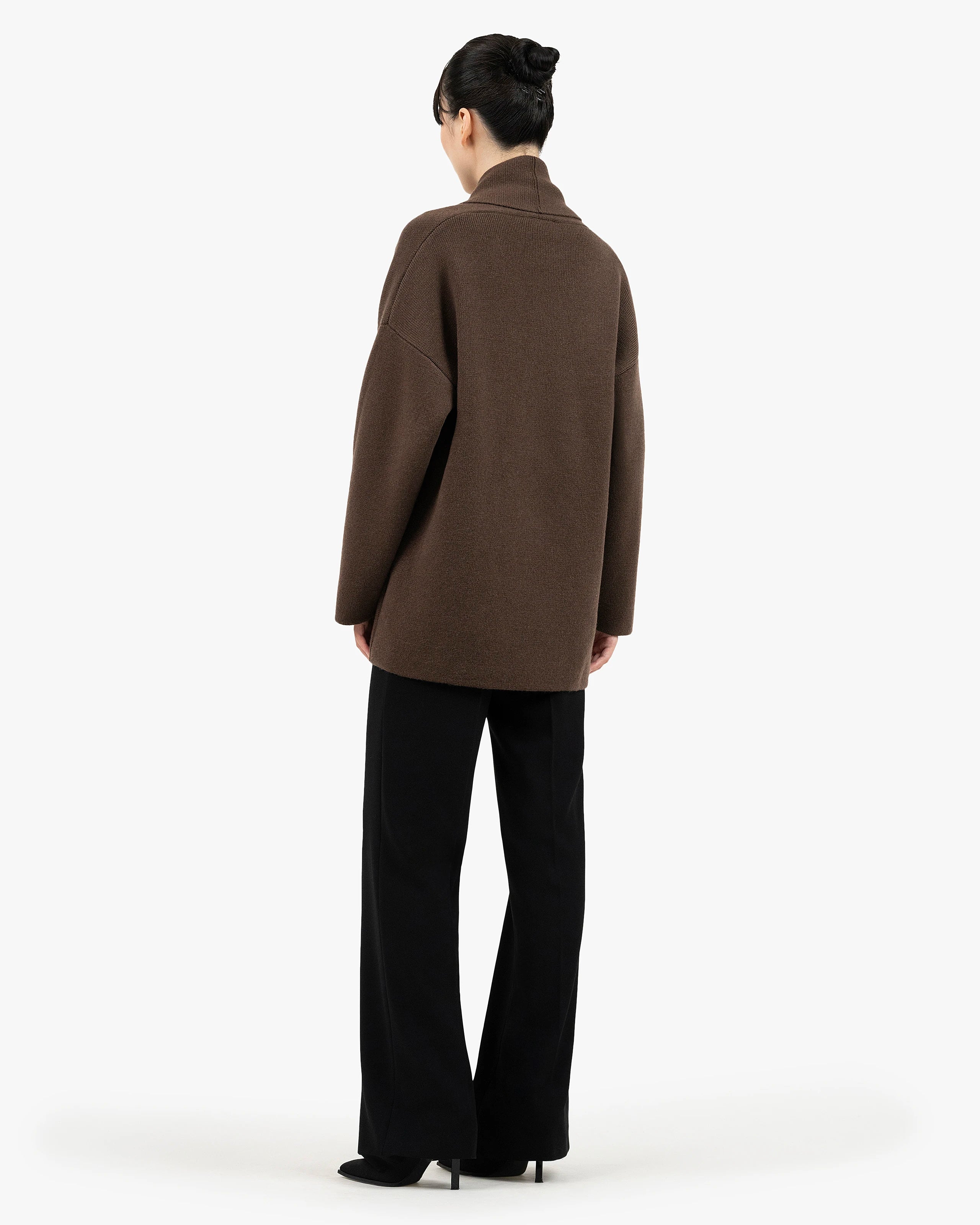 Women's Rialto Coat Cardigan - Brown Cashmere