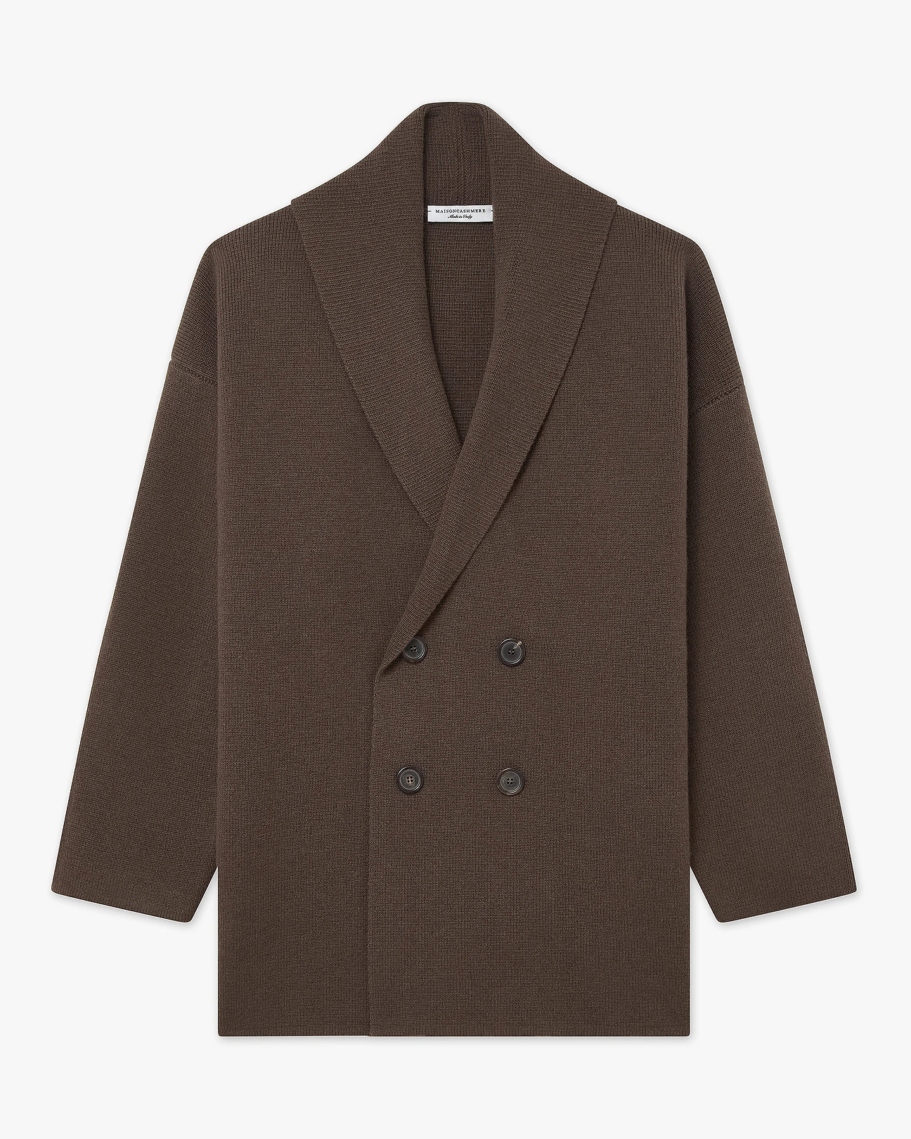 Women's Rialto Cashmere Coat Cardigan - Brown | MaisonCashmere