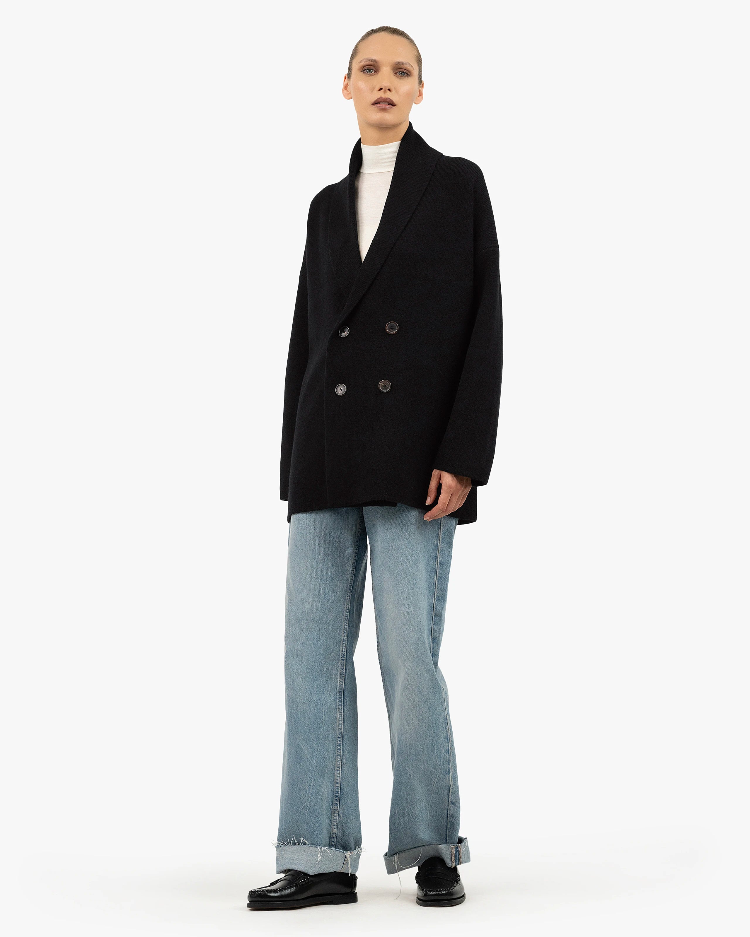 Women's Rialto Coat Cardigan - Black Cashmere