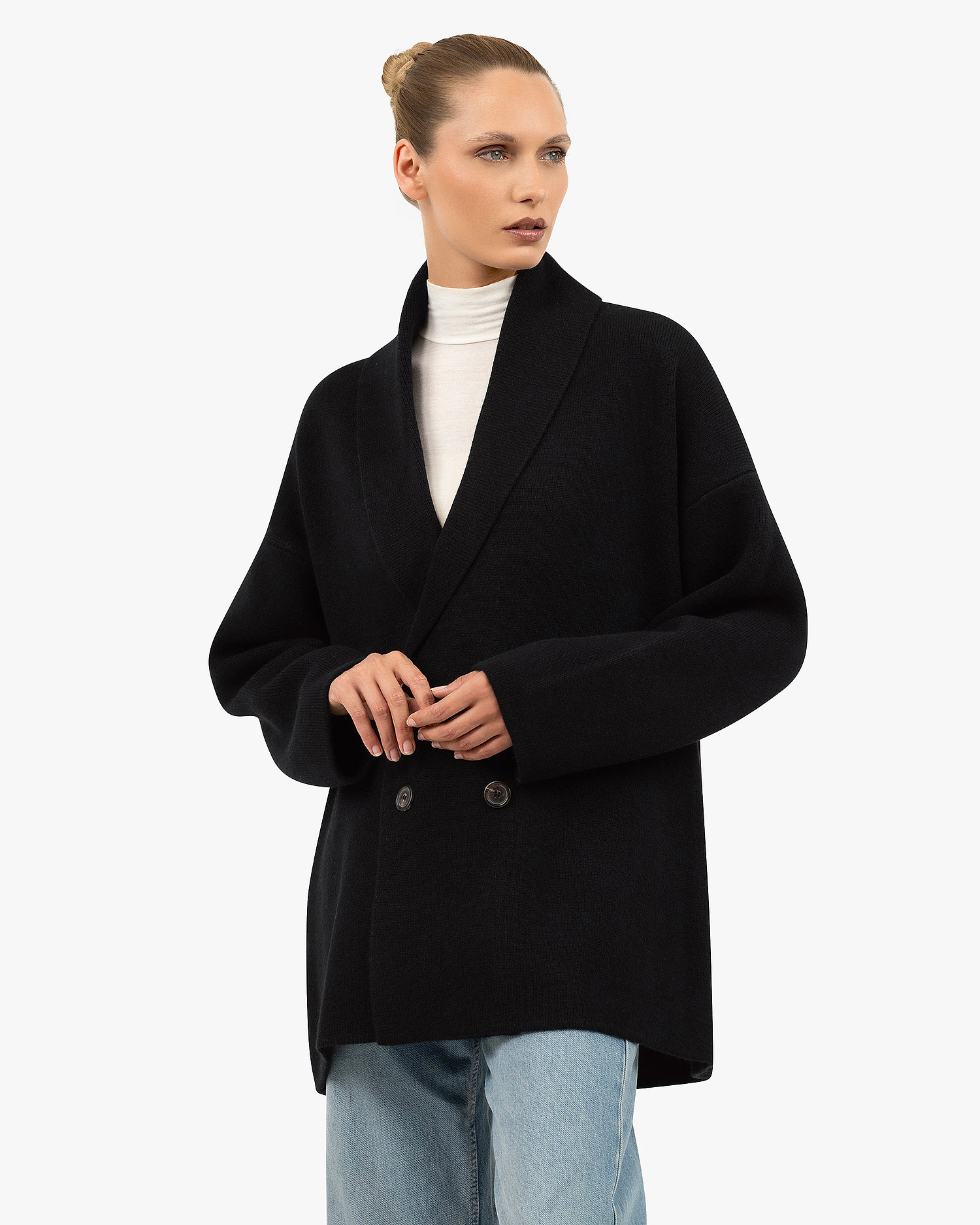 Women's Rialto Coat Cardigan - Black Cashmere