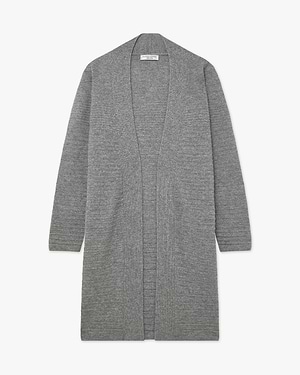 Degradé Ribbed Cardigan - Medium Grey