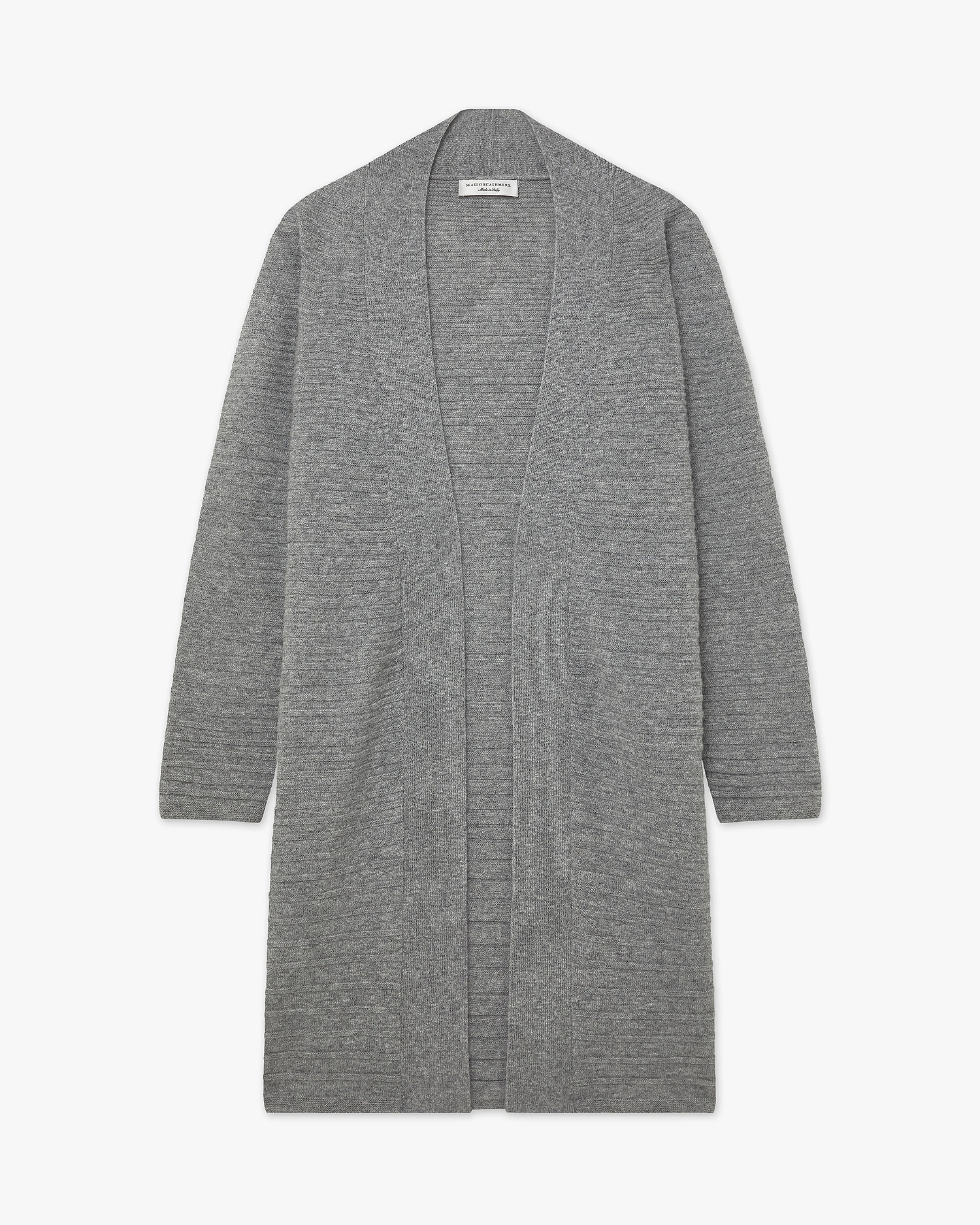 Degradé Ribbed Cardigan - Medium Grey Cashmere
