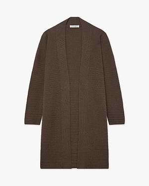 Degradé Ribbed Cardigan - Brown