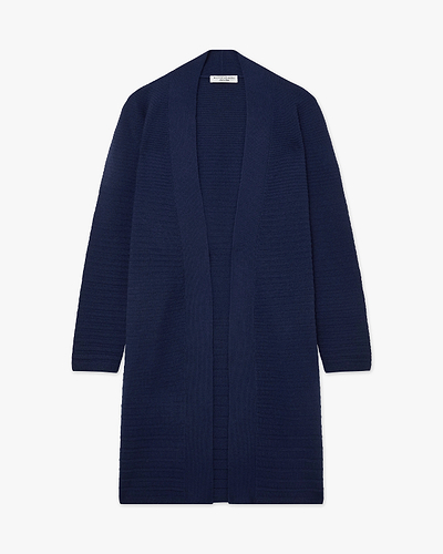 Degradé Ribbed Cardigan - Blue Cashmere