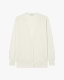 Cardigan Col V Essential Femme - Écru
