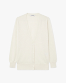 Cardigan Col V Essential Femme - Écru