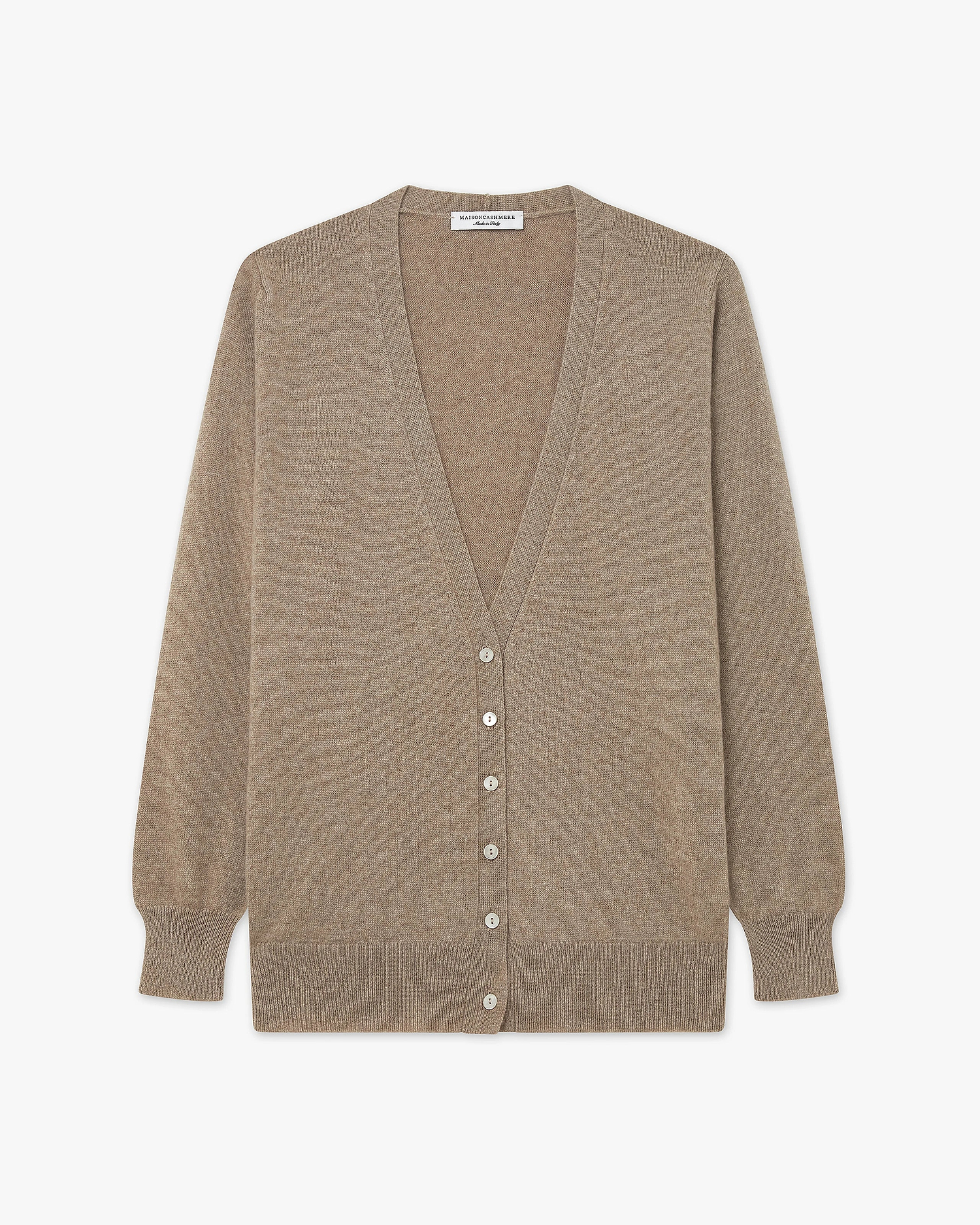 Women's Essential V-Neck Cardigan - Taupe Cashmere