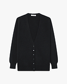 Cardigan Col V Essential Femme - Noir