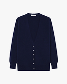 Cardigan Col V Essential Femme - Bleu