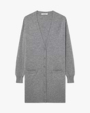 Essential Lange Cardigan - Mittelgrau
