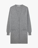 Essential Lange Cardigan - Mittelgrau
