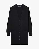 Essential Lange Cardigan - Schwarz