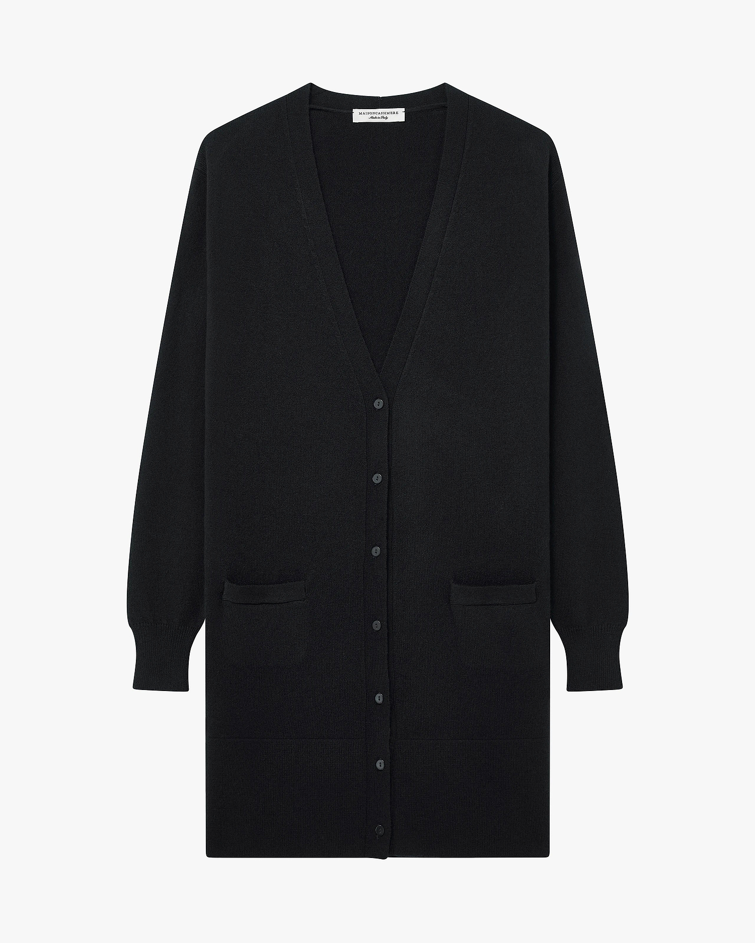 Essential Long Cardigan - Black Cashmere