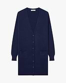 Essential Lange Cardigan - Blau