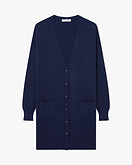 Essential Lange Cardigan - Blau