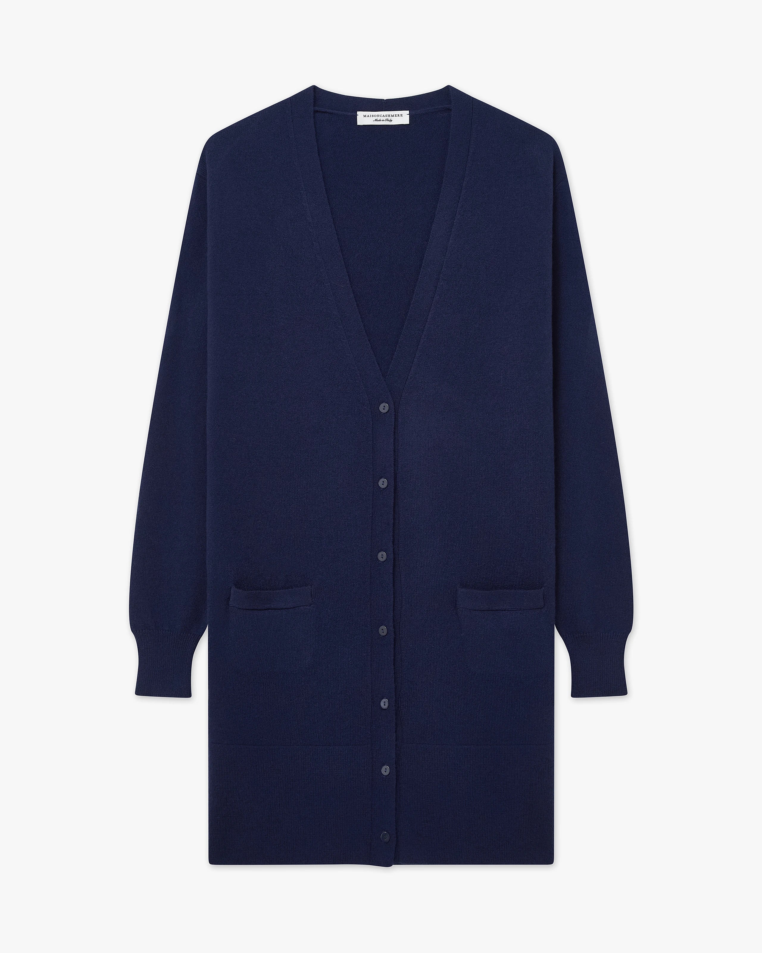 Essential Long Cardigan - Blue Cashmere