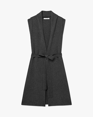 Essential Ärmellose Cardigan - Dunkelgrau