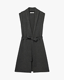 Essential Ärmellose Cardigan - Dunkelgrau