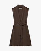 Essential Ärmellose Cardigan - Braun