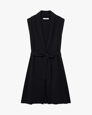 Essential Ärmellose Cardigan - Schwarz