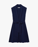 Essential Ärmellose Cardigan - Blau