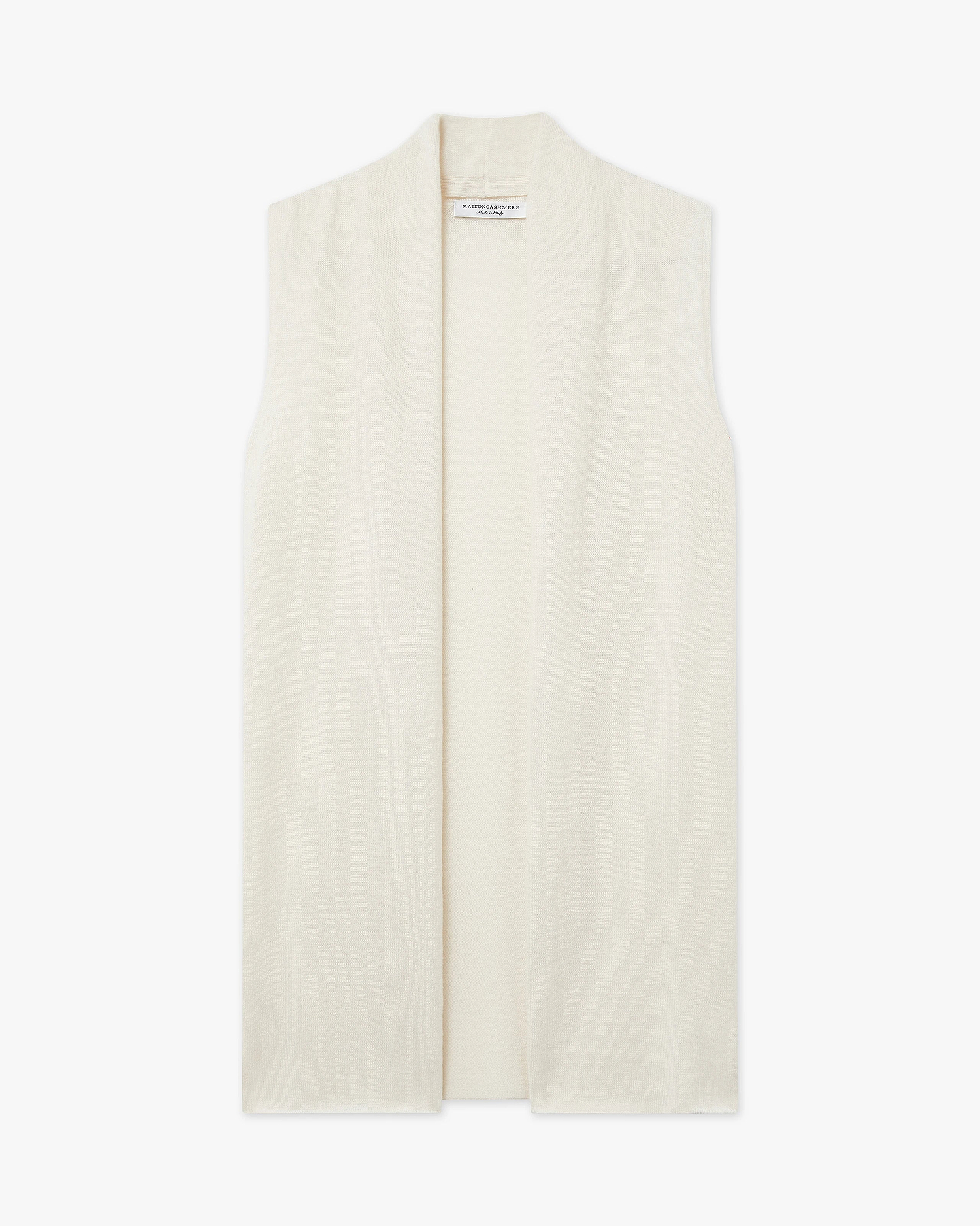Essential Sleeveless Cardigan - White Cashmere