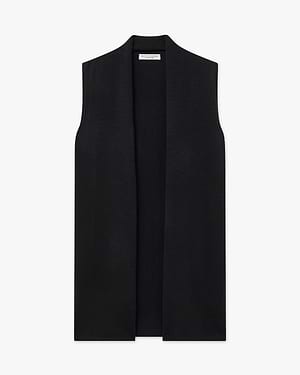 Essential Sleeveless Cardigan - Black