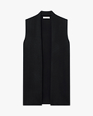 Essential Sleeveless Cardigan - Black